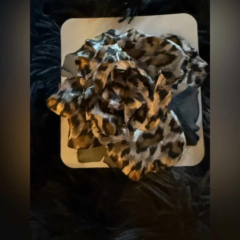 Leopard Print Hair Bow/Brooch